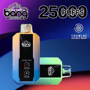 Bang 25000 Puffs一次性煙桿 超大屏幕可充電持久25000口大容量拋棄式 多口味選擇
