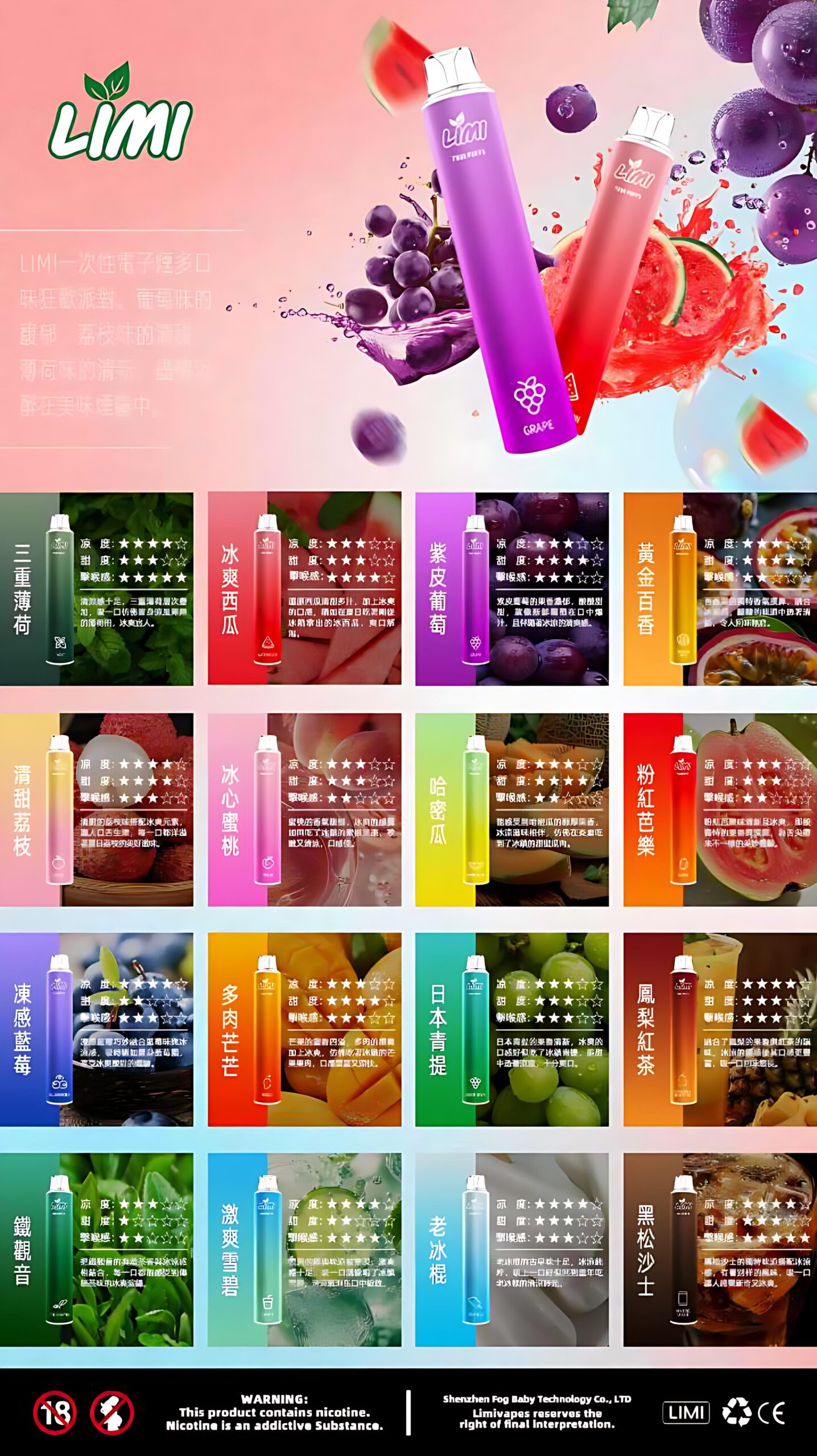 LIMI 拋棄式主機:7000 規格超長續航